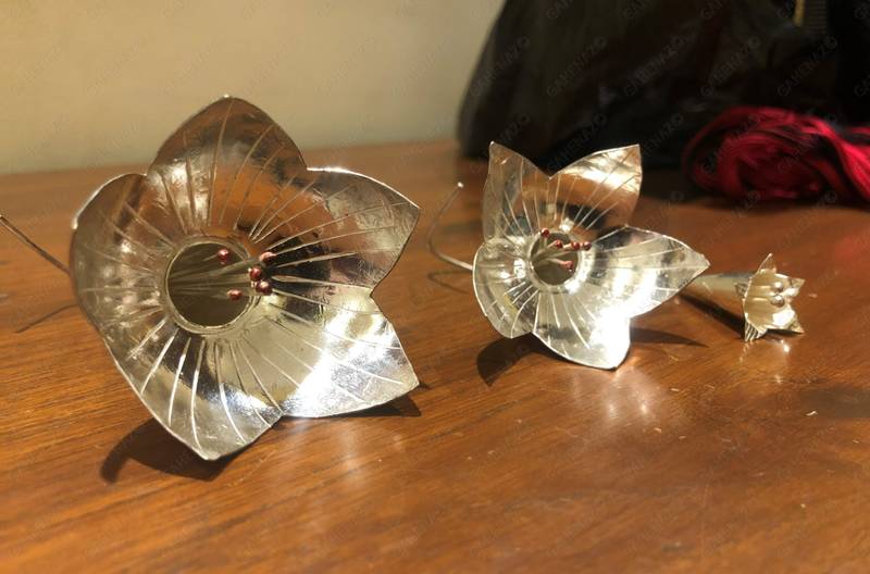 Silver Kolke Flower 4 Silver Kolke Flower - Image 2