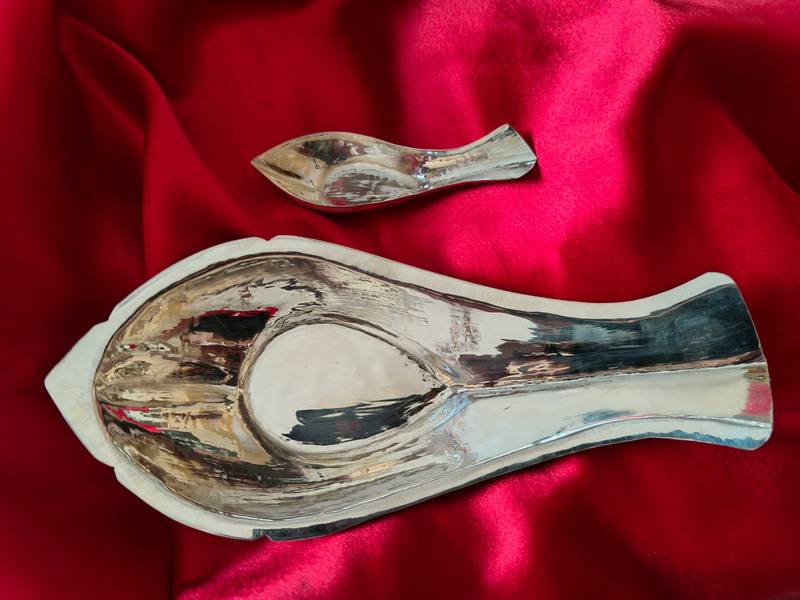 Silver Kosha Kushi(Double spoon set) 3 Silver Kosha Kushi(Double spoon set)