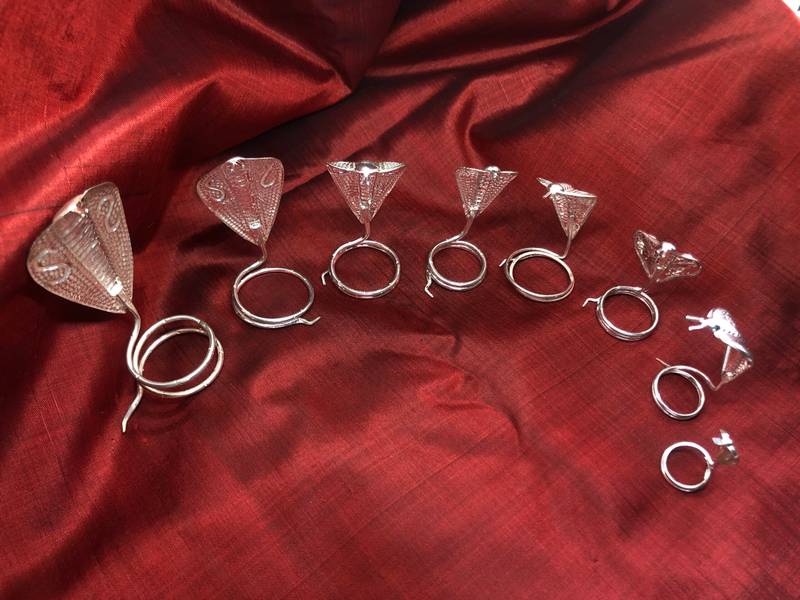 Silver Naag Devta Idol for Pooja, Silver Naag for Shivling, Saap, Snake statue for Shivlinga 6 Silver Naag Devta Idol for Pooja, Silver Naag for Shivling, Saap, Snake statue for Shivlinga - Image 4