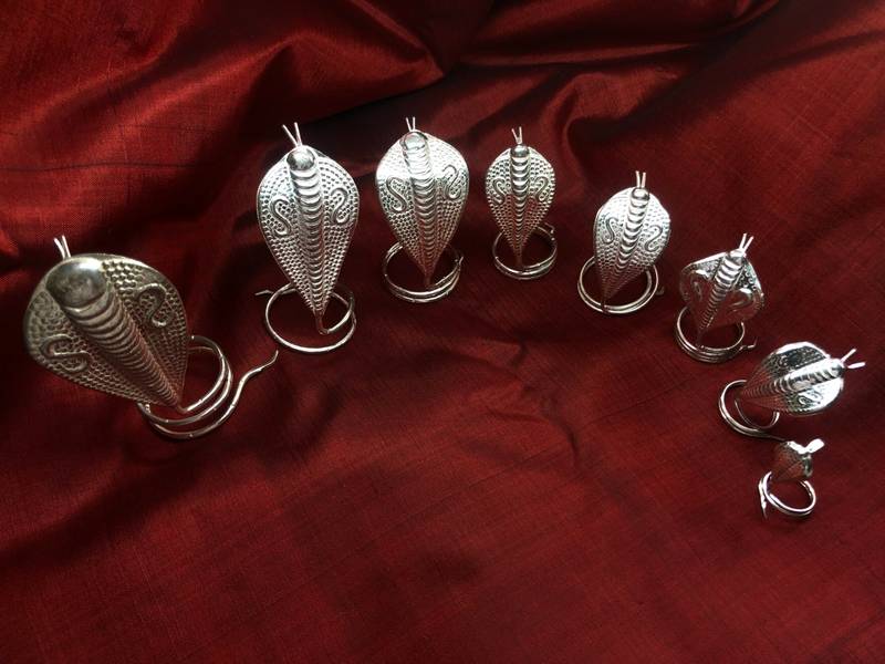 Silver Naag Devta Idol for Pooja, Silver Naag for Shivling, Saap, Snake statue for Shivlinga 3 Silver Naag Devta Idol for Pooja, Silver Naag for Shivling, Saap, Snake statue for Shivlinga
