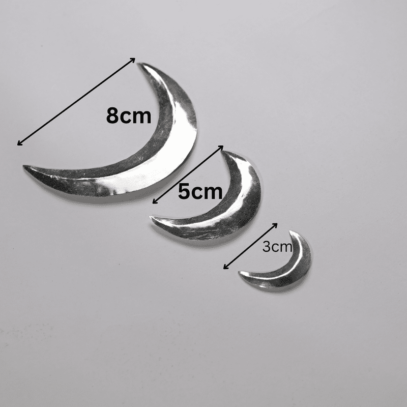 Gahenaz Silver Shivas head accessories Chand / Moon / Chad / Half moon 6 Gahenaz Silver Shivas head accessories Chand / Moon / Chad / Half moon - Image 4